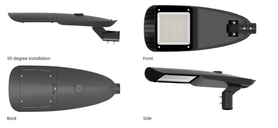 Moderne Straßenlaternen aus Aluminium, 220 V, mit 5 mm Smart-Sensor aus gehärtetem Glas