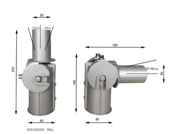 Art-Unternehmen-Klammer-Arm des justierbaren Adapter-90°-180° klassischer für Straßenlaterne
