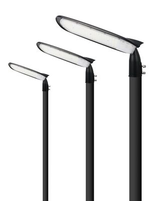 Energieeinsparende, hocheffiziente IP65-Aluminium-Straßenleuchte mit Schwarzglas