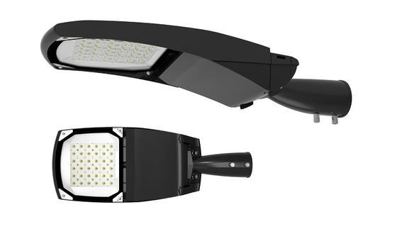 IP66 Druckguss-geführtes Straßenlaternealuminium schwarzes 140lm/W 4000k Ra70